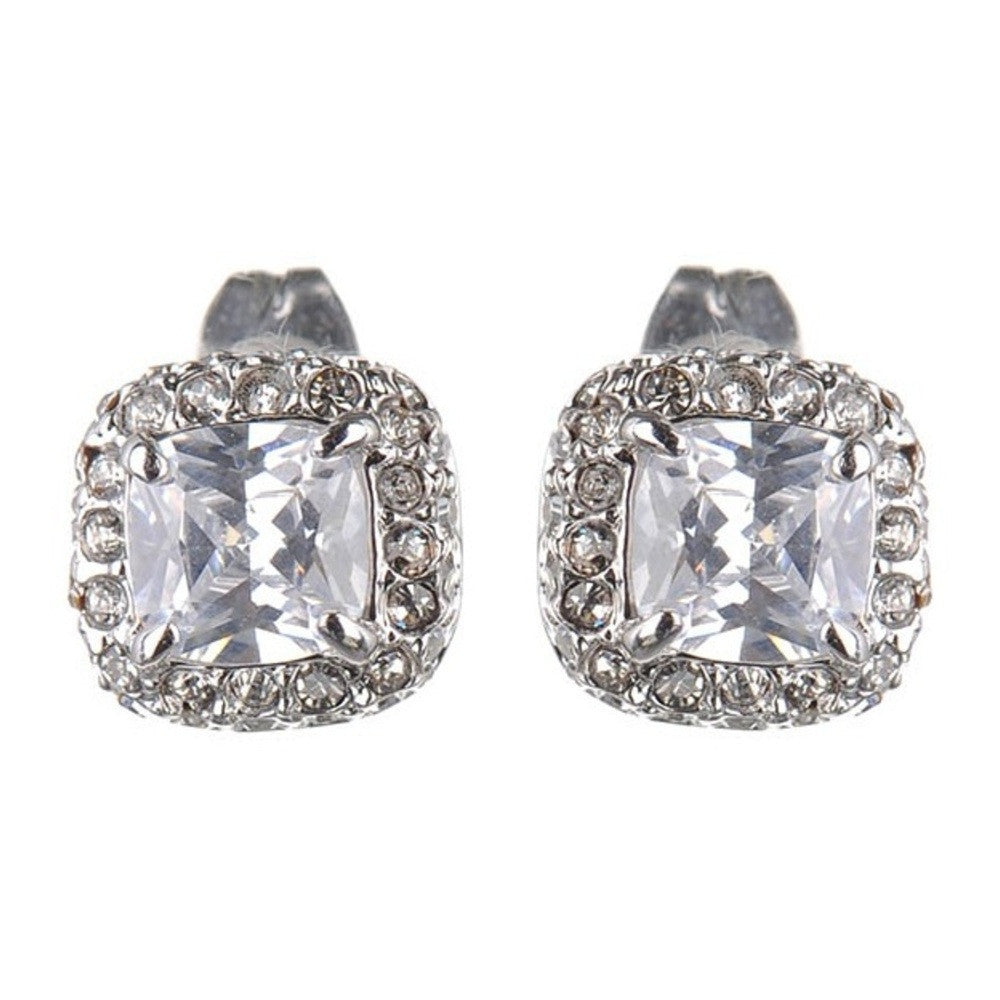 Andrea Crystal Cushion Studs