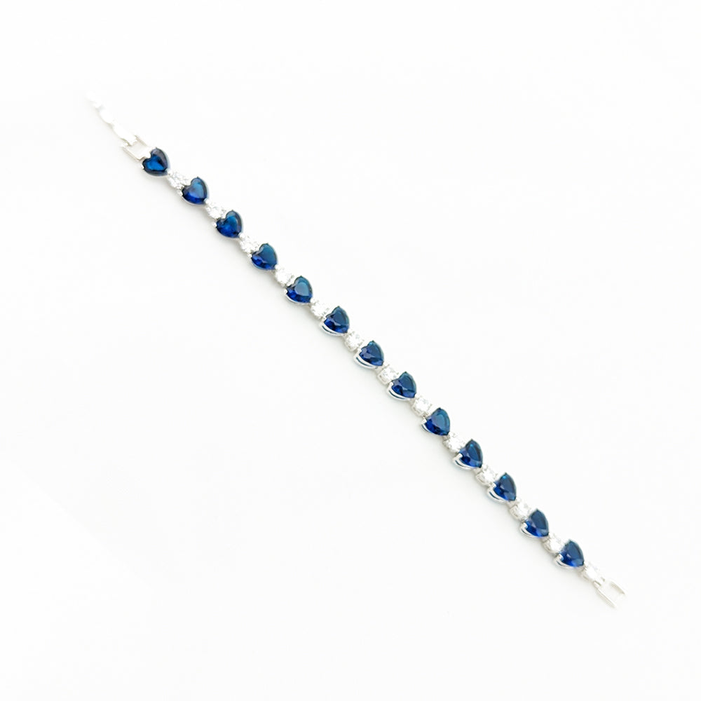Marley Blue Crystal Heart Elegant Bracelet