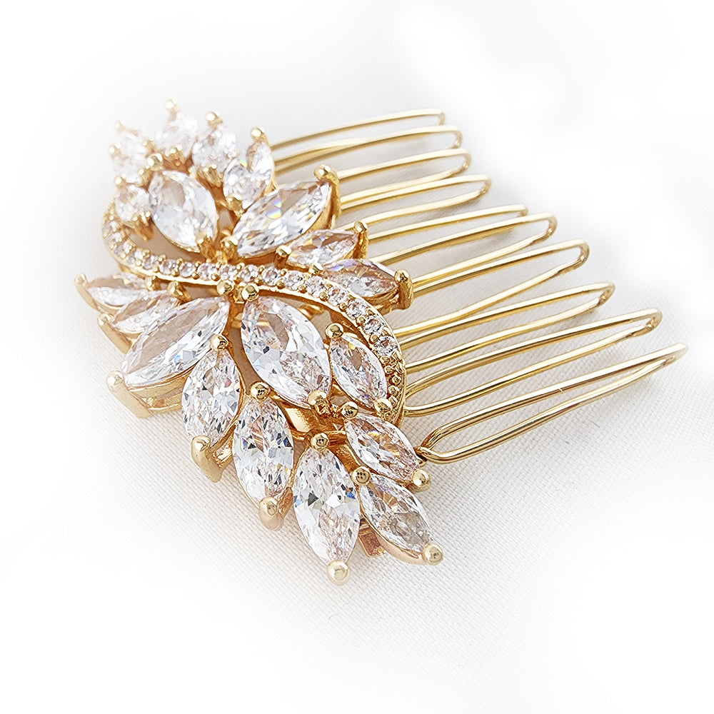 Fiona Petite Gold Hair Comb