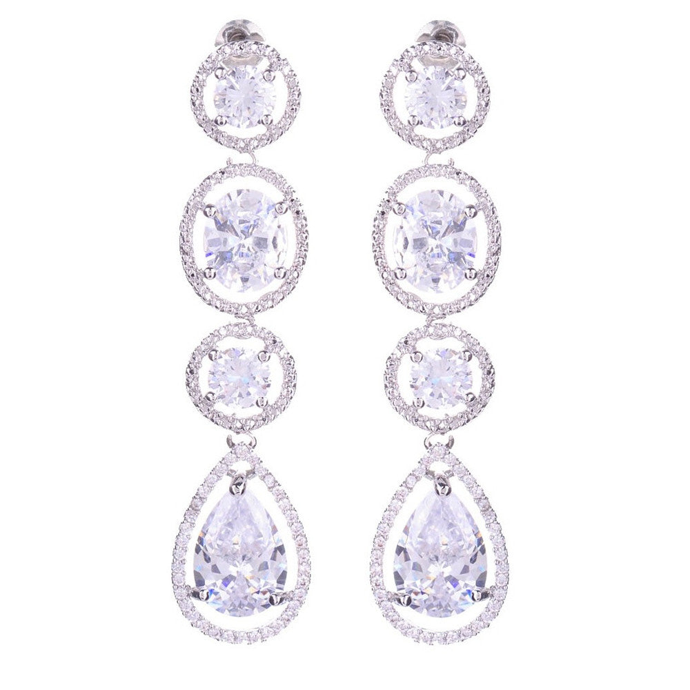 Megan Crystal Tear Drop Earrings - Bella Krystal
