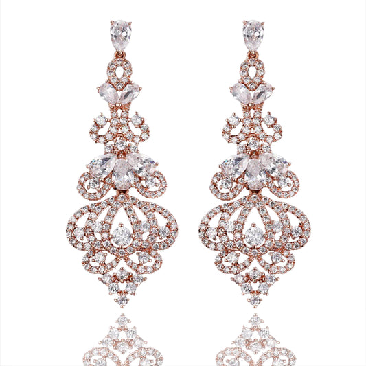 Reine Luxe Delicate Crystal Drop Earrings