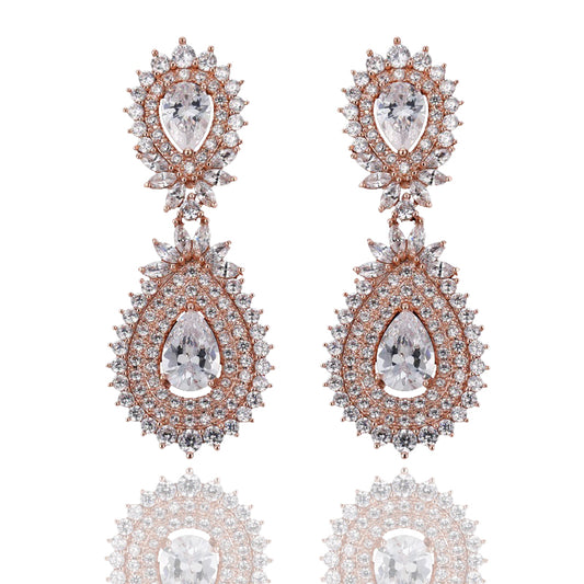 Malika Luxe Crystal Drop Earrings