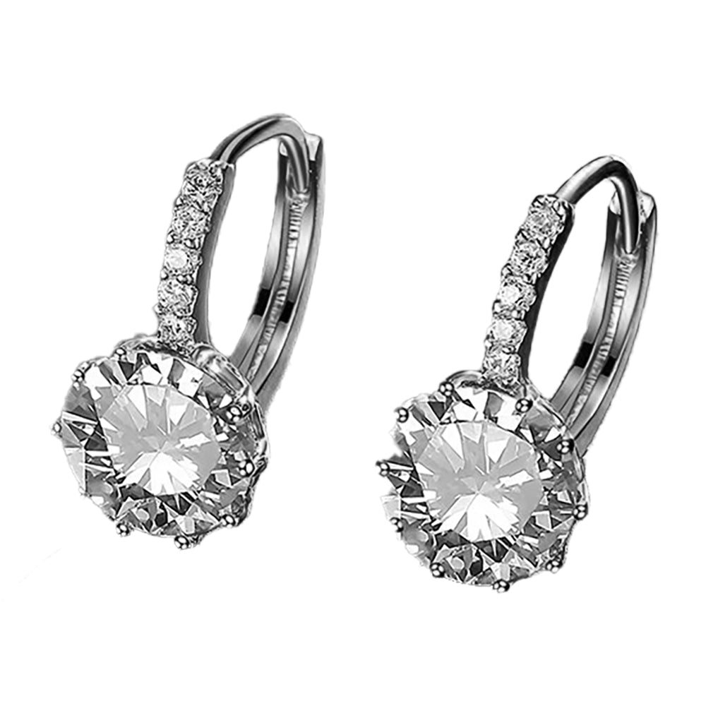 April Crystal Short Drop Earrings