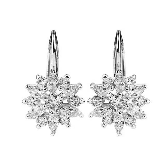 Joy Flower Crystal Cluster Earrings