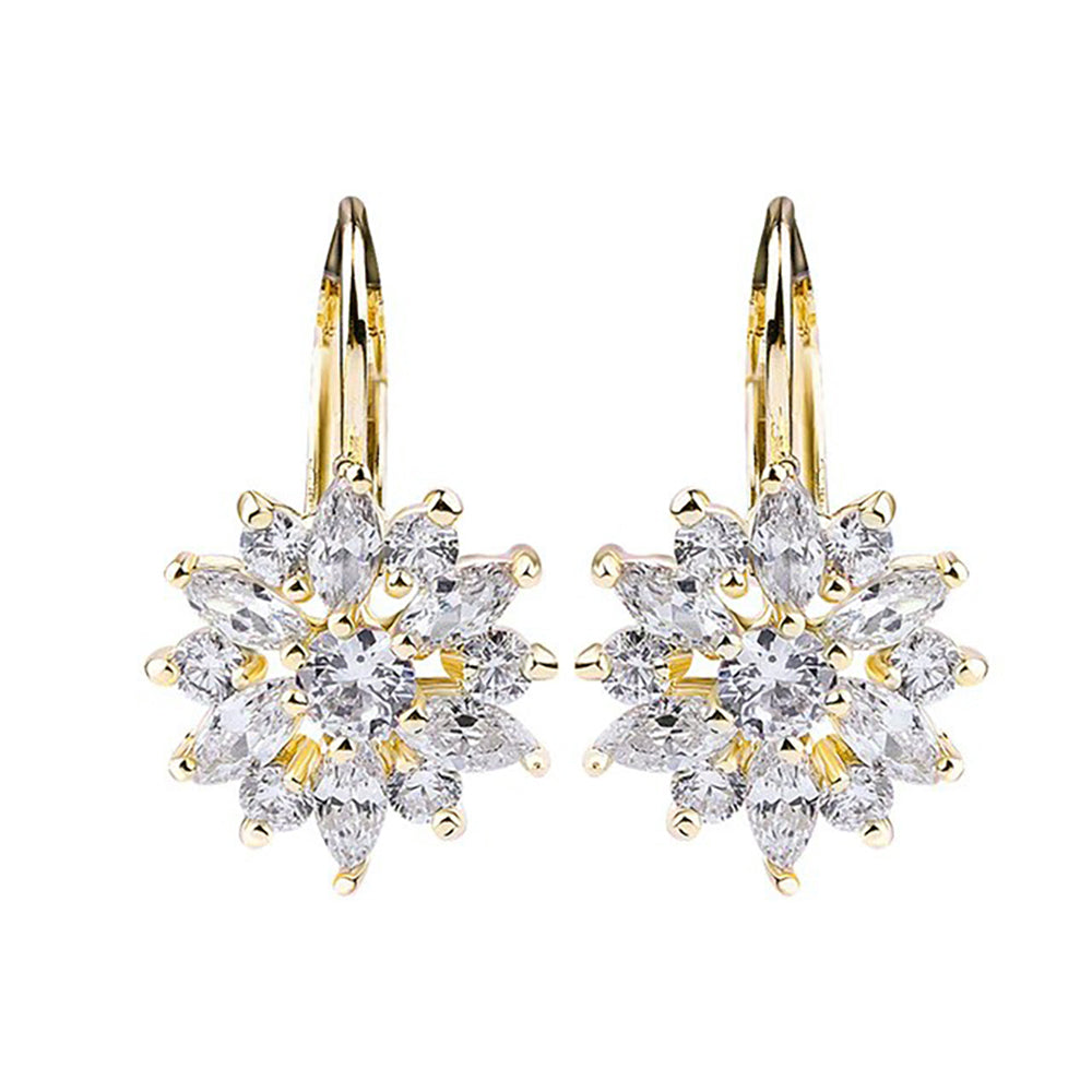 Joy Flower Crystal Cluster Earrings