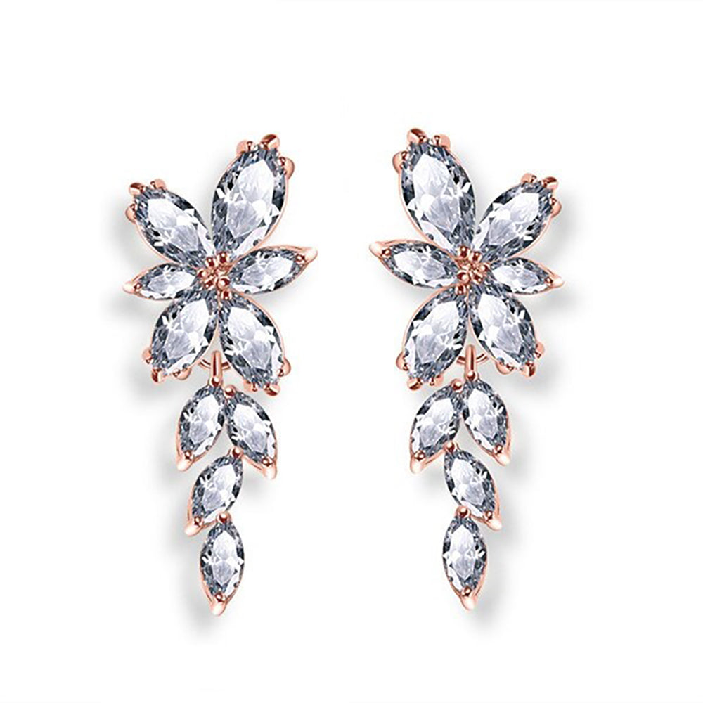 Lucia Clear Crystal Drop Earrings