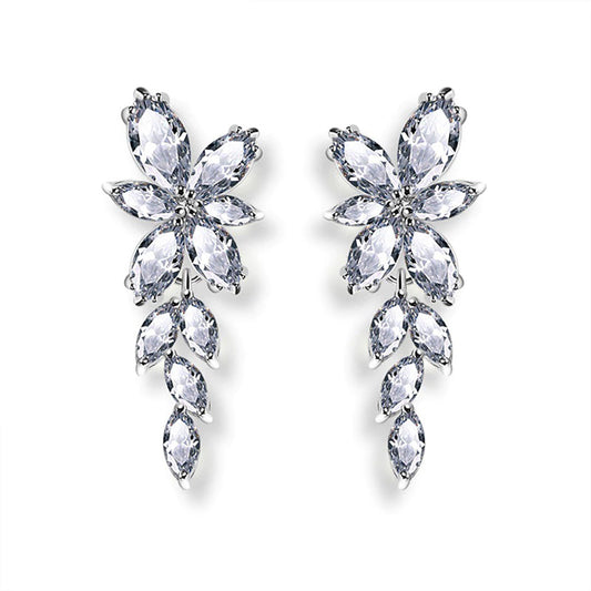 Lucia Clear Crystal Drop Earrings