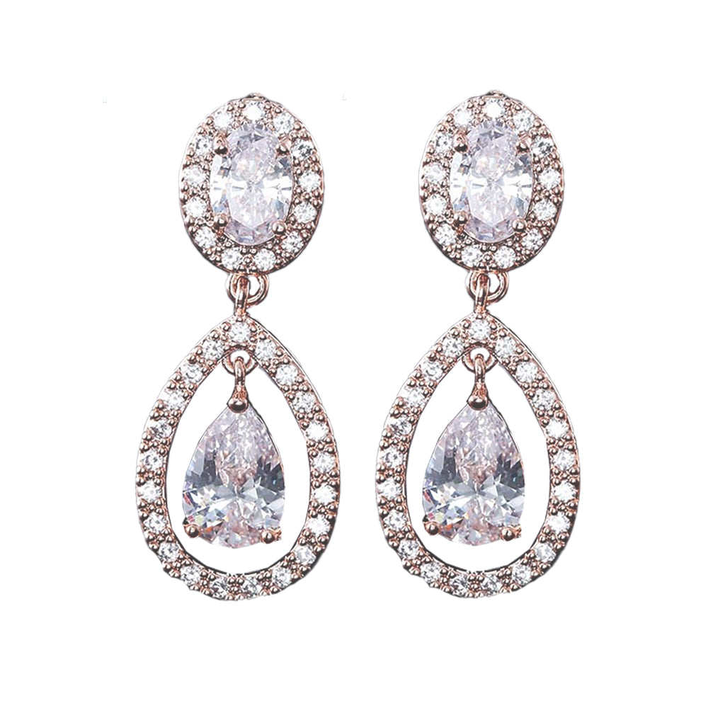 Antonia Crystal Tear Drop Earrings