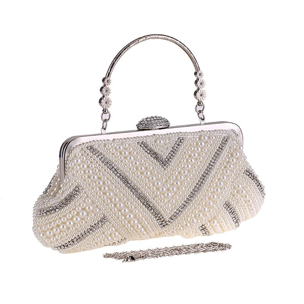 Irene Crystal and Pearl Clutch
