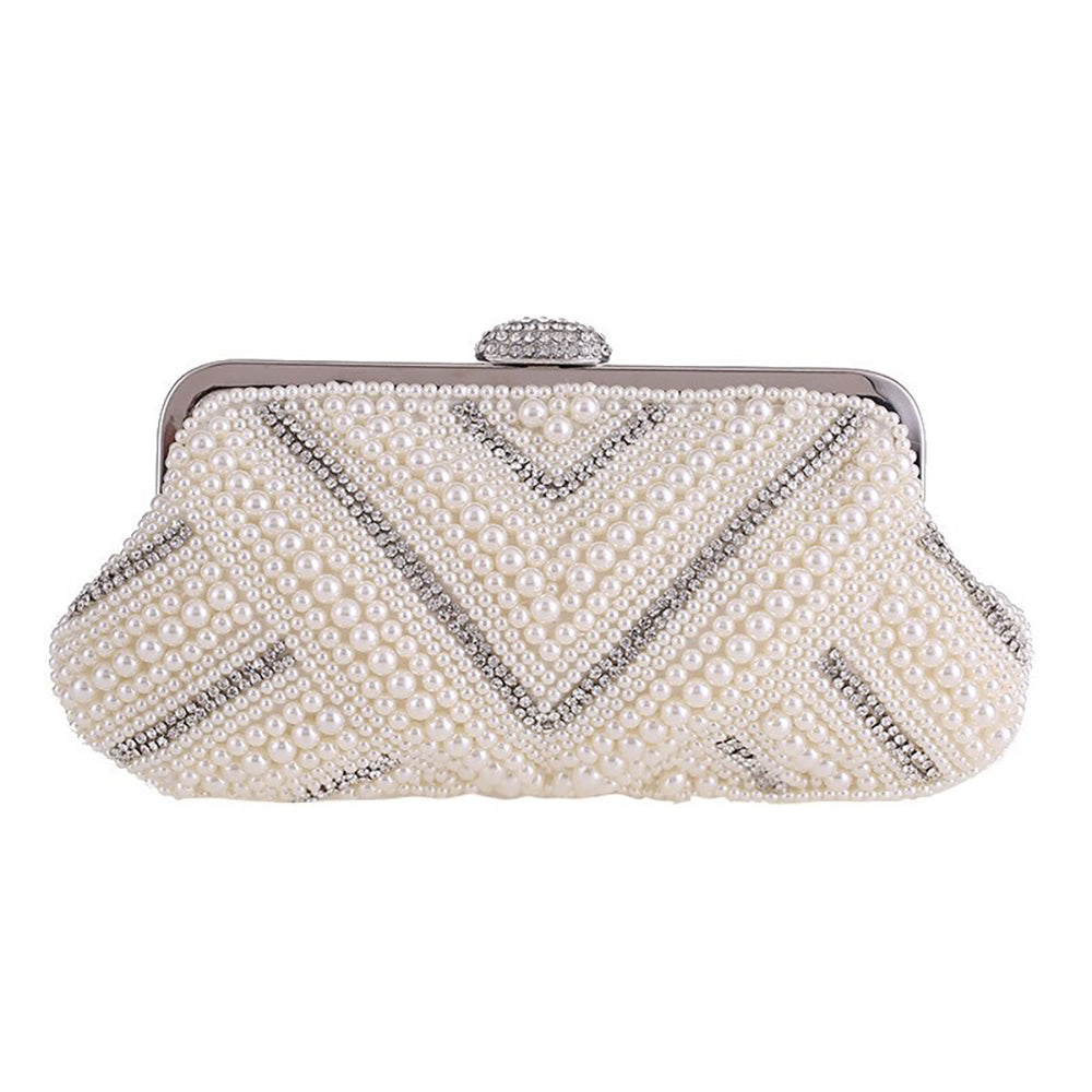 Irene Crystal and Pearl Clutch