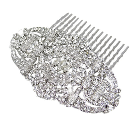 Liliana Great Gatsby Inspired Crystal Hair Comb - Bella Krystal