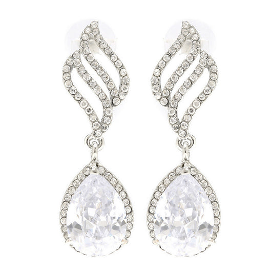 Eleanor Classic Crystal Drop Earrings - Bella Krystal
