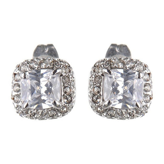 Andrea Crystal Cushion Studs