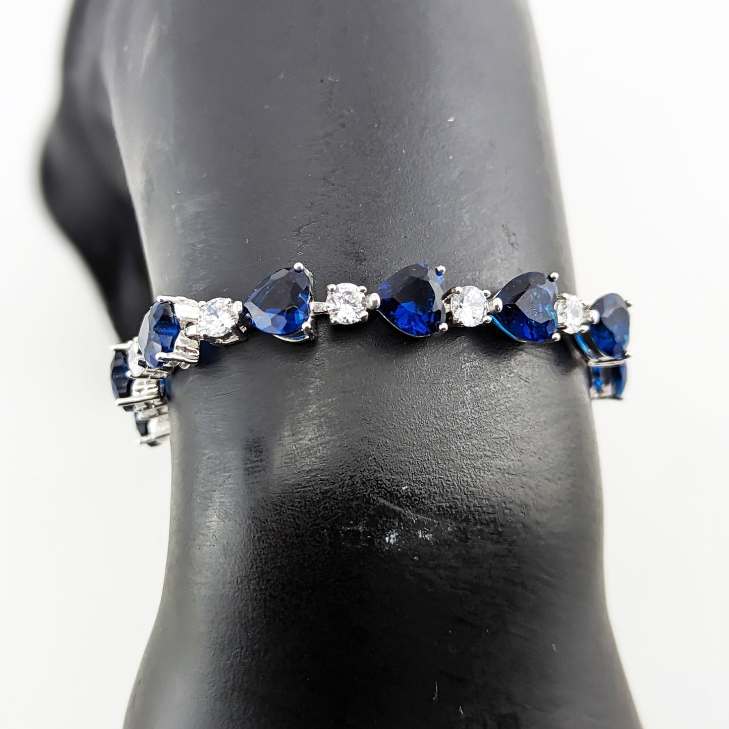 Marley Blue Crystal Heart Elegant Bracelet