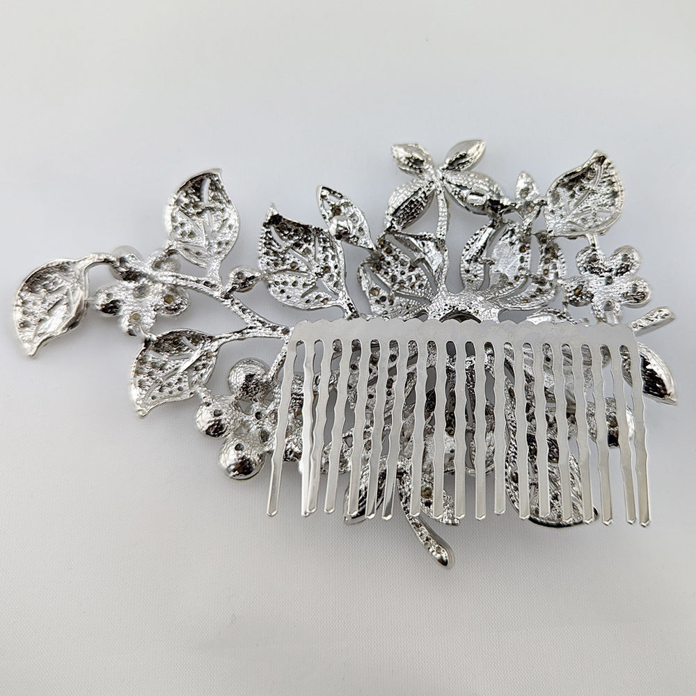 Jazmin Crystal Floral Hair Comb