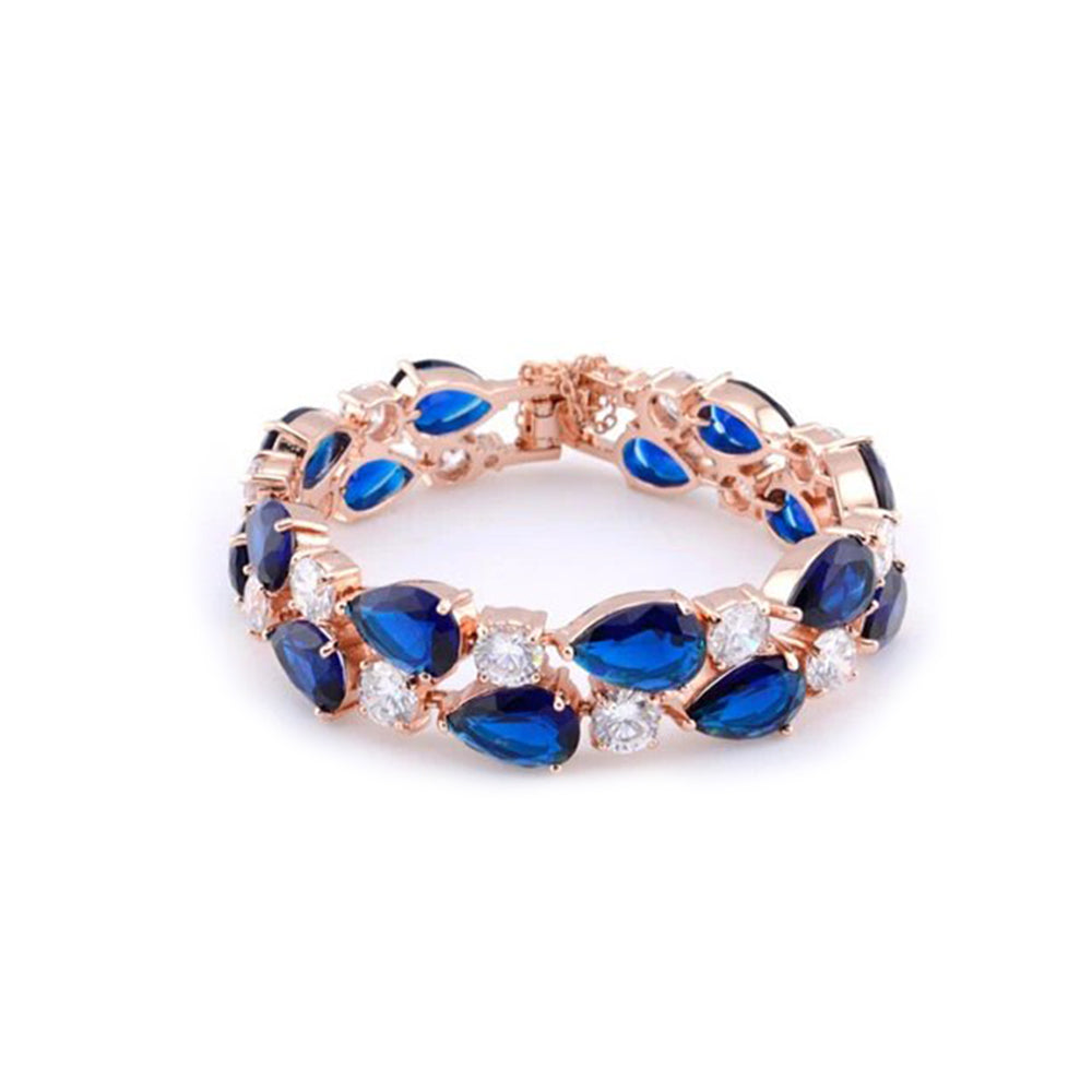 Mona Blue & Clear Crystal Luxe Bracelet