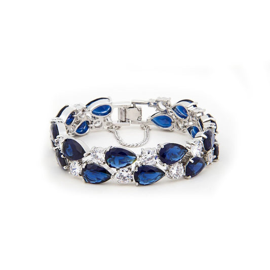 Mona Blue & Clear Crystal Luxe Bracelet