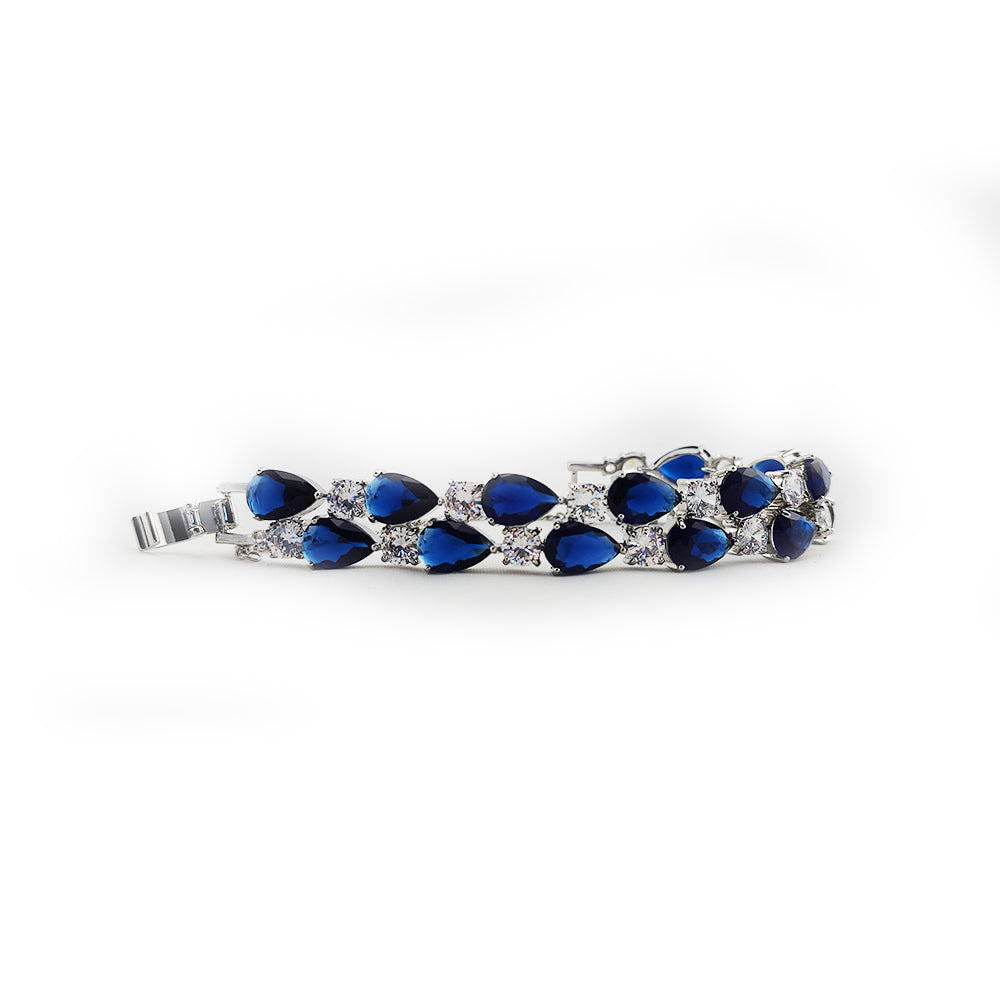 Mona Blue & Clear Crystal Luxe Bracelet