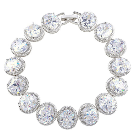 Rebecca Classic Oval Crystal Bracelet - Bella Krystal