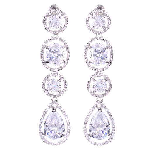 Megan Crystal Tear Drop Earrings - Bella Krystal