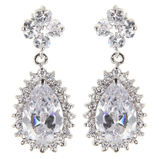 Audrey Drop Crystal Earrings - Bella Krystal