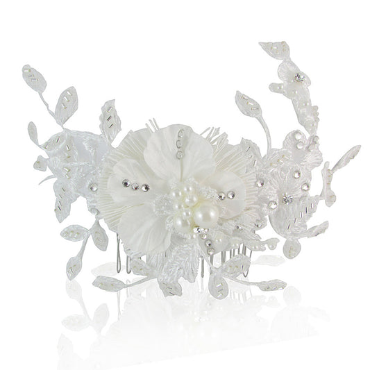 Jordan Floral Lace Hair Comb - Bella Krystal