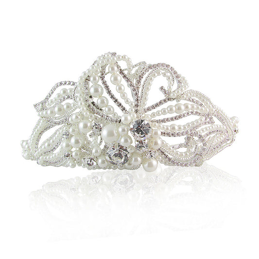 Mary Crystal & Pearl Bridal Hair Band - Bella Krystal