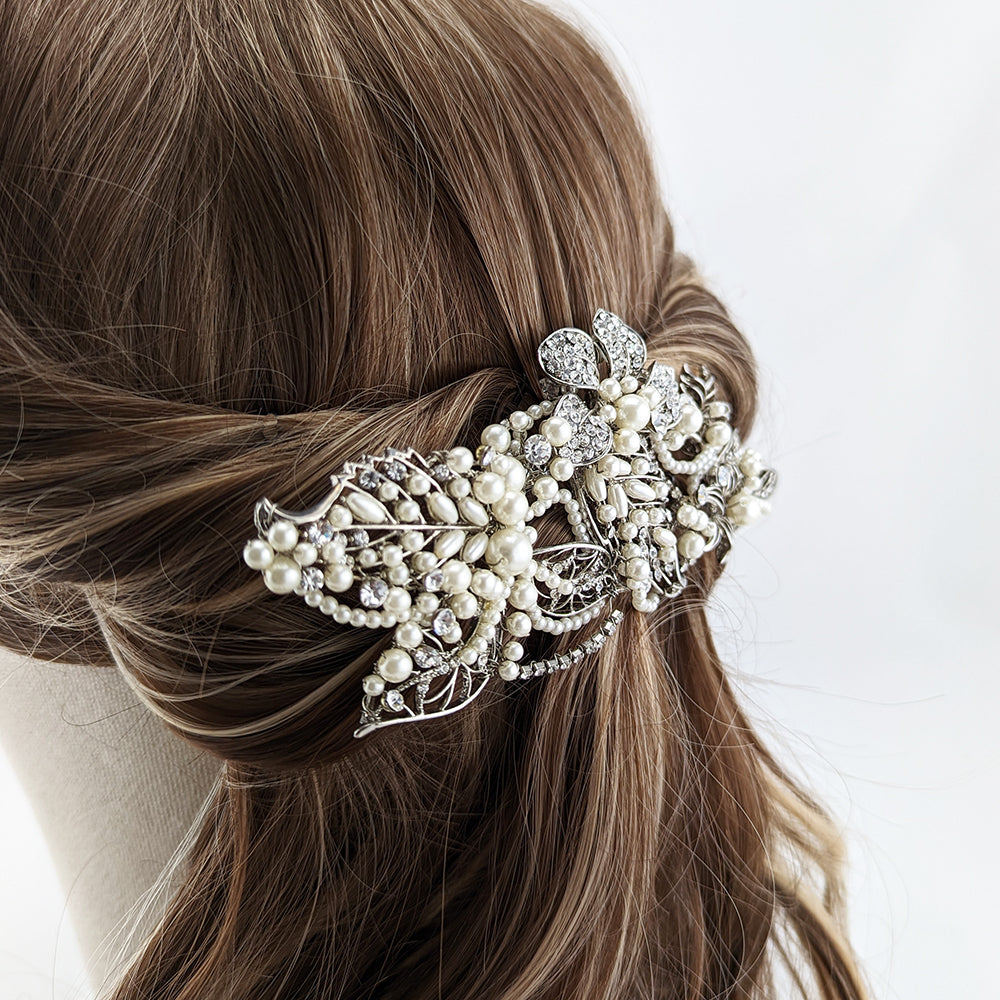 Faith Crystal & Pearl Bridal Hair Comb