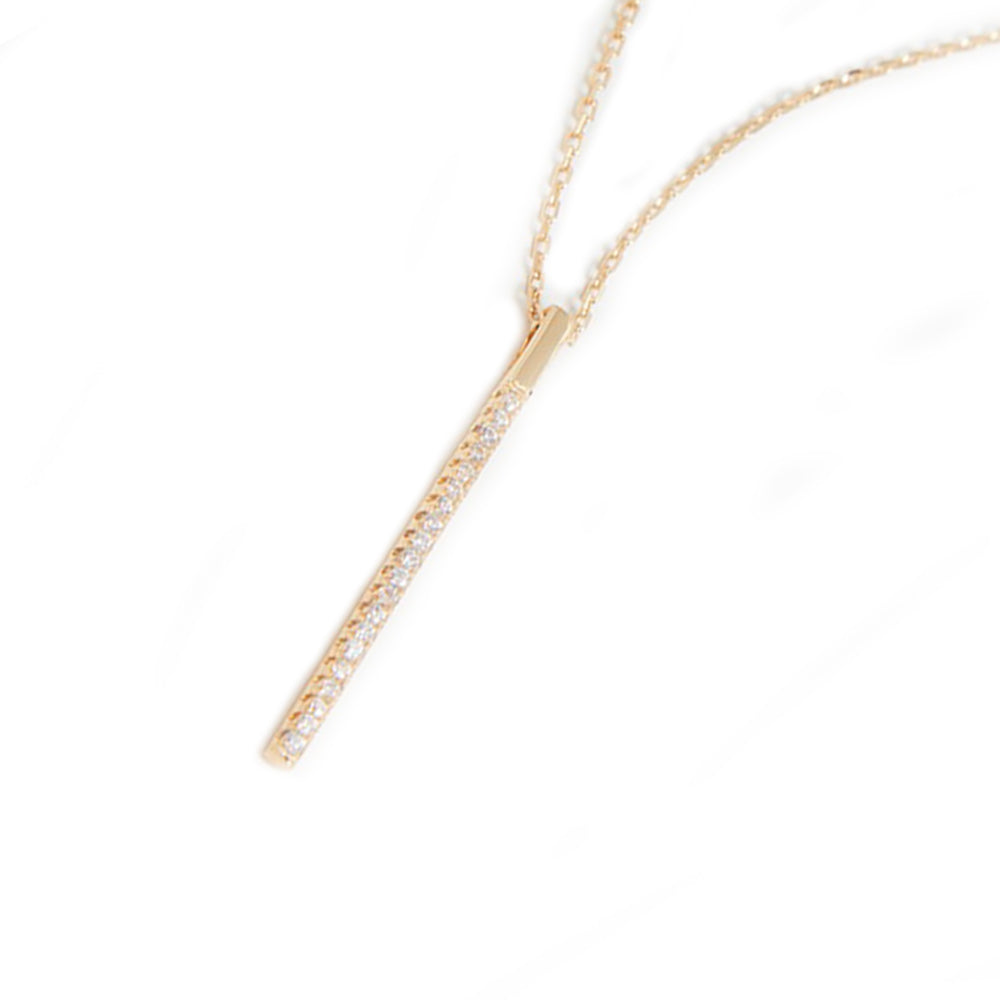 Vienna Dainty Crystal Bar Necklace