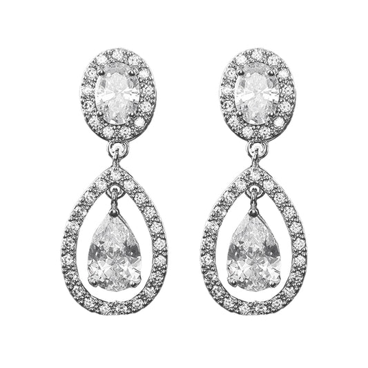 Antonia Crystal Tear Drop Earrings