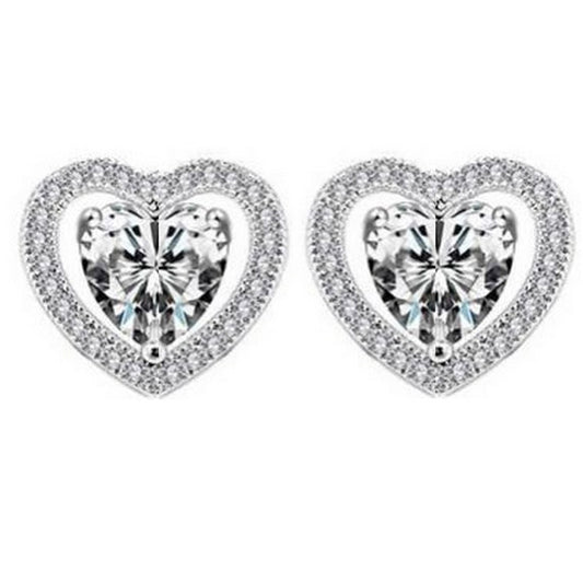 Sienna Crystal Heart Studs - Bella Krystal