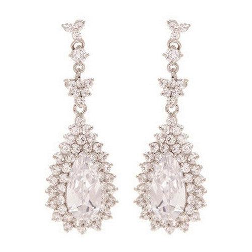 Juliana Crystal Princess Tear Drop Earrings - Bella Krystal