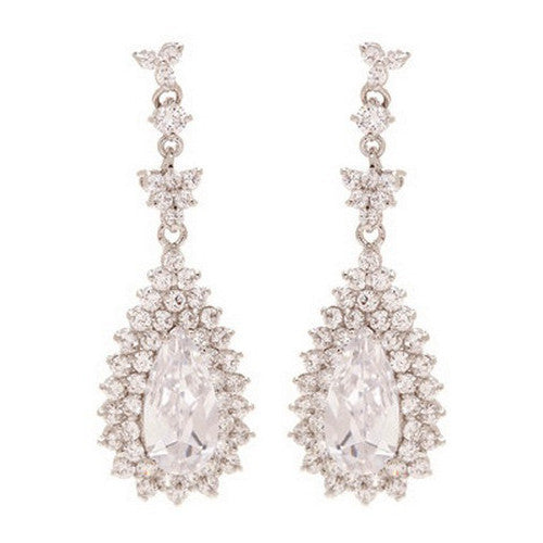 Juliana Crystal Princess Tear Drop Earrings - Bella Krystal