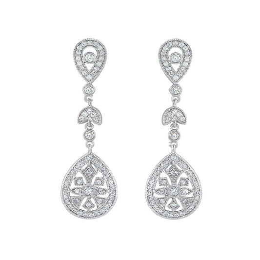 Kayleigh Crystal Vintage Hanging Tear Drops - Bella Krystal