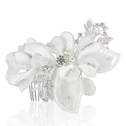 Isabelle Lace & Crystal Vintage Hair Comb - Bella Krystal