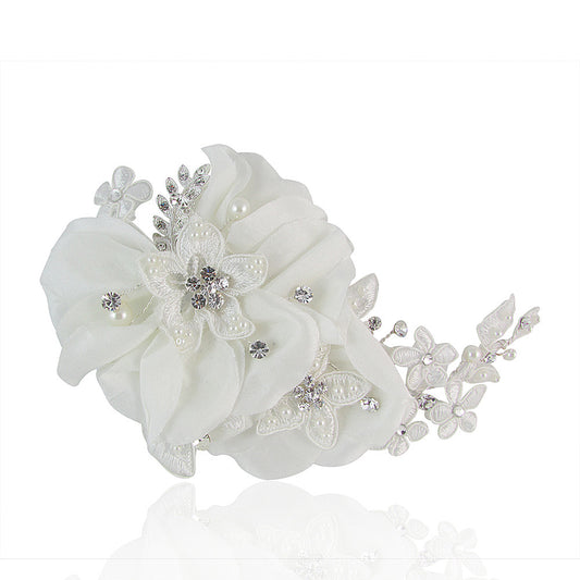 Eden Floral Lace & Crystal Hair Comb - Bella Krystal