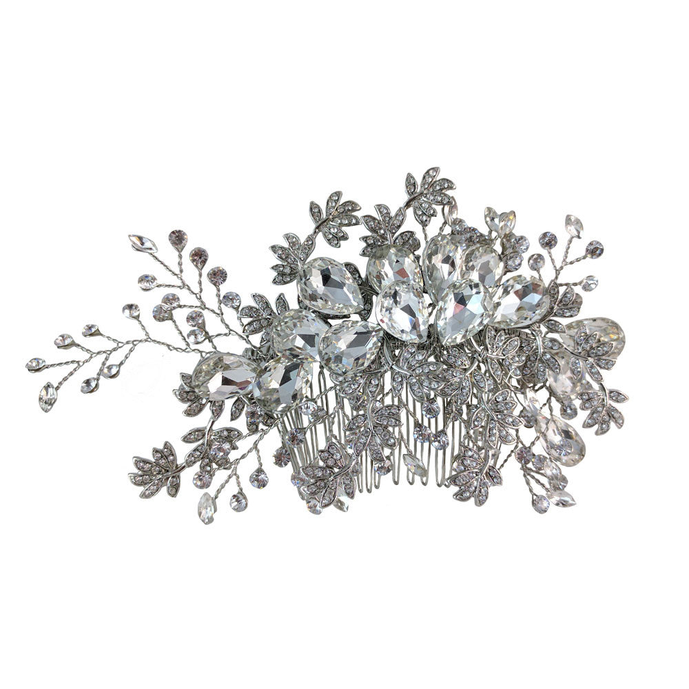 Delta Crystal Clustered Vine Hair Comb - Bella Krystal