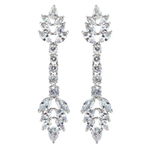 Shelby Crystal Arrow Drop Earrings - Bella Krystal